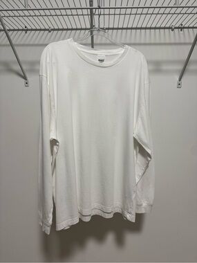 Make Market Men's Long-Sleeve Crewneck Tee White Size 2Xl